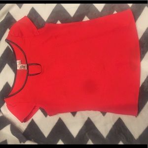 Red blouse bold color