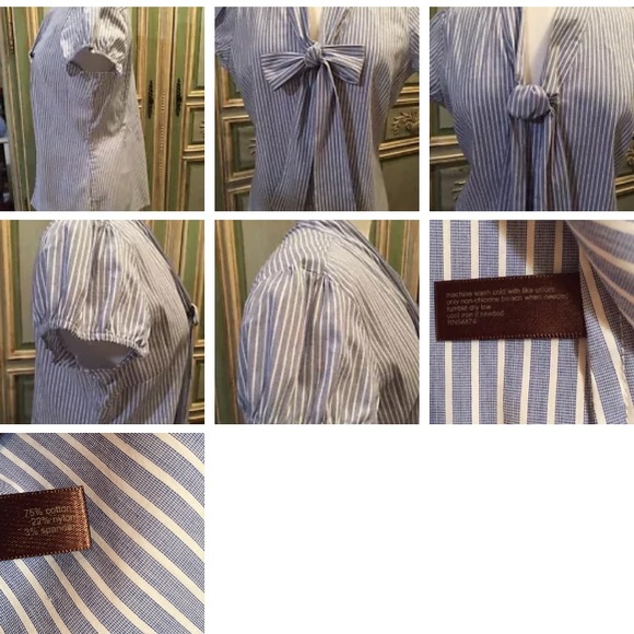 Pinstripe Dress Shirt Bow Detail 🎀 THE LIMITED - Picture 8 of 8