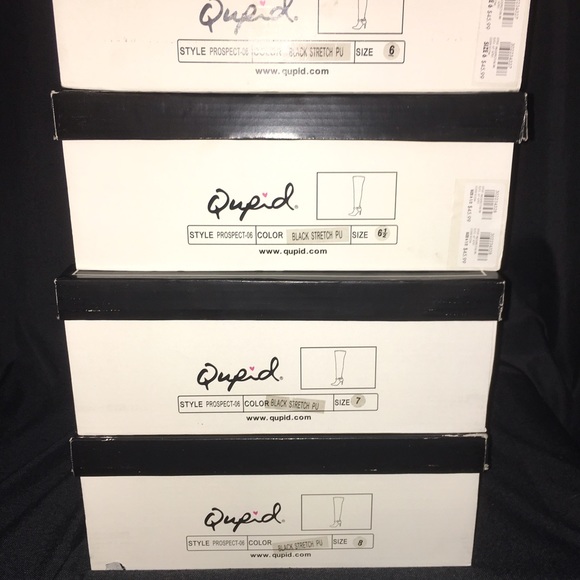 Sexy Black Faux Leather Over-The-Knee Boots - Picture 5 of 5