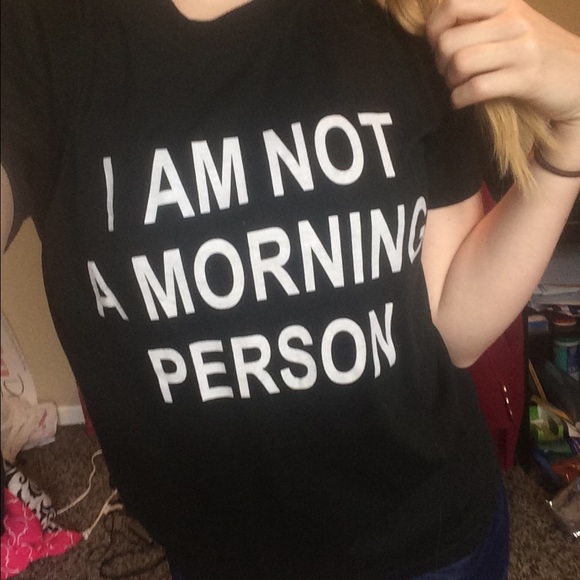 SOLD☀️Black Morning Person Tee - Picture 3 of 3