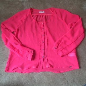 Pink see through shirt