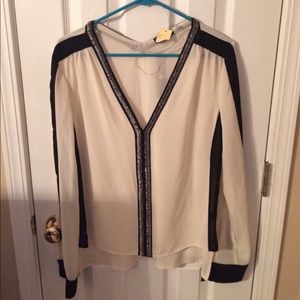 Black and white blouse