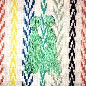 NEW! Teal Tassel Earrings.