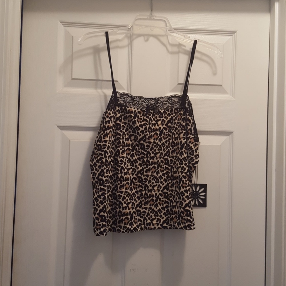 Sleep Leopard and Lace Camisole