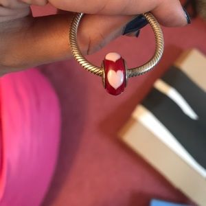 Red and pink heart Pandora charm