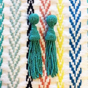 NEW! Turquoise Tassel Earrings