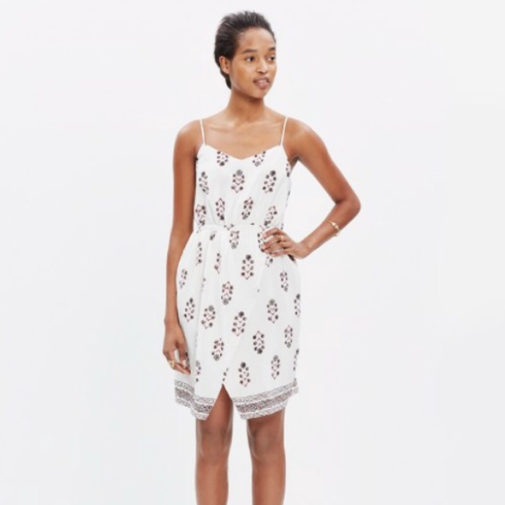 Madewell Silk Sandstar Dress in Vinefloral