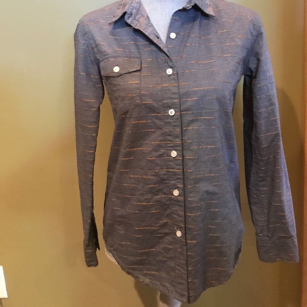 Blue button down