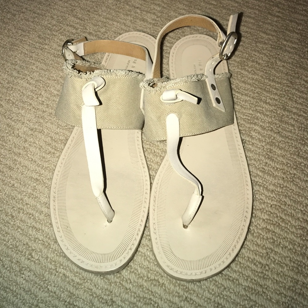 Rag & Bone Sandals canvas and nude leather