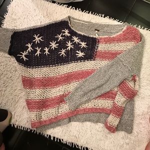 American flag Free People sweater