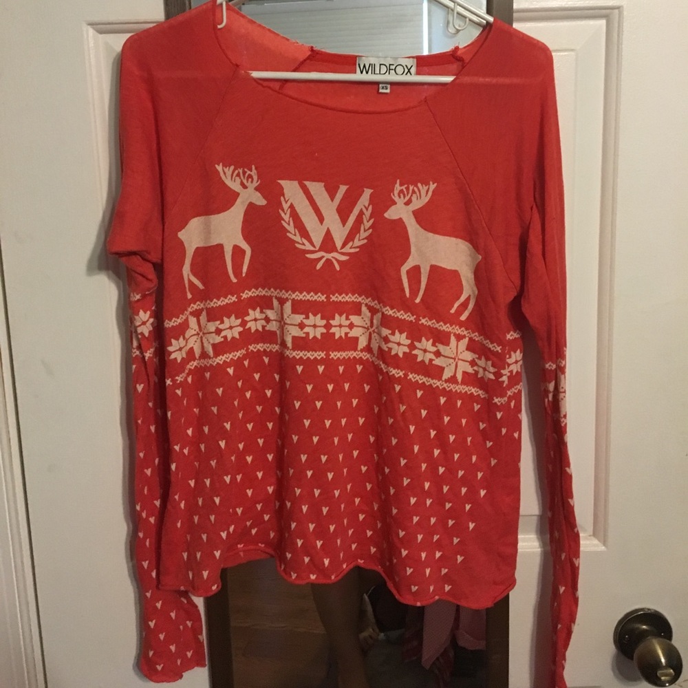 Wildfox Couture Fairaisle reindeer top