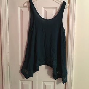 Turquoise Free People tank top