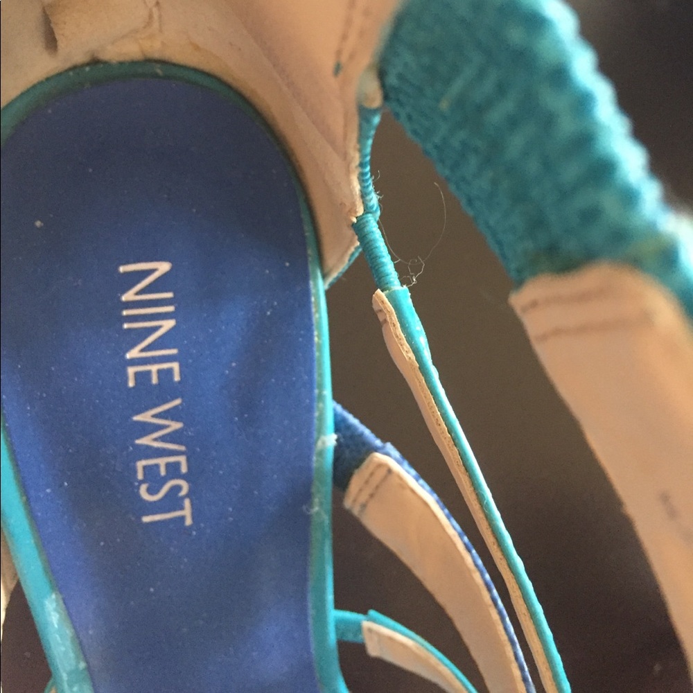Nine West blue sandals size 7 1/2 - Picture 3 of 4