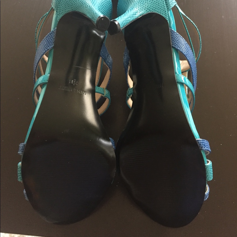 Nine West blue sandals size 7 1/2 - Picture 4 of 4