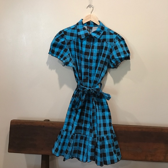 torrid Dresses & Skirts - Torrid Blue Checkered Dress Size 2