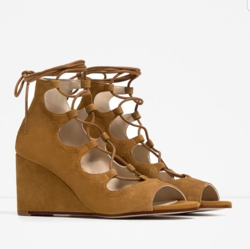 Zara wedge sandals