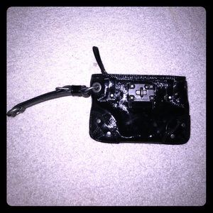 Juicy couture black patent leather clutch/wristlet