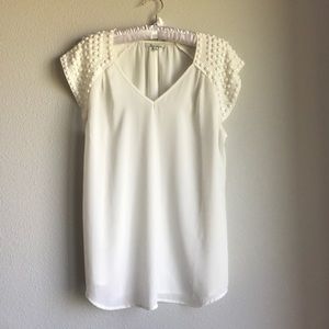 Agaci size medium beaded sleeve blouse