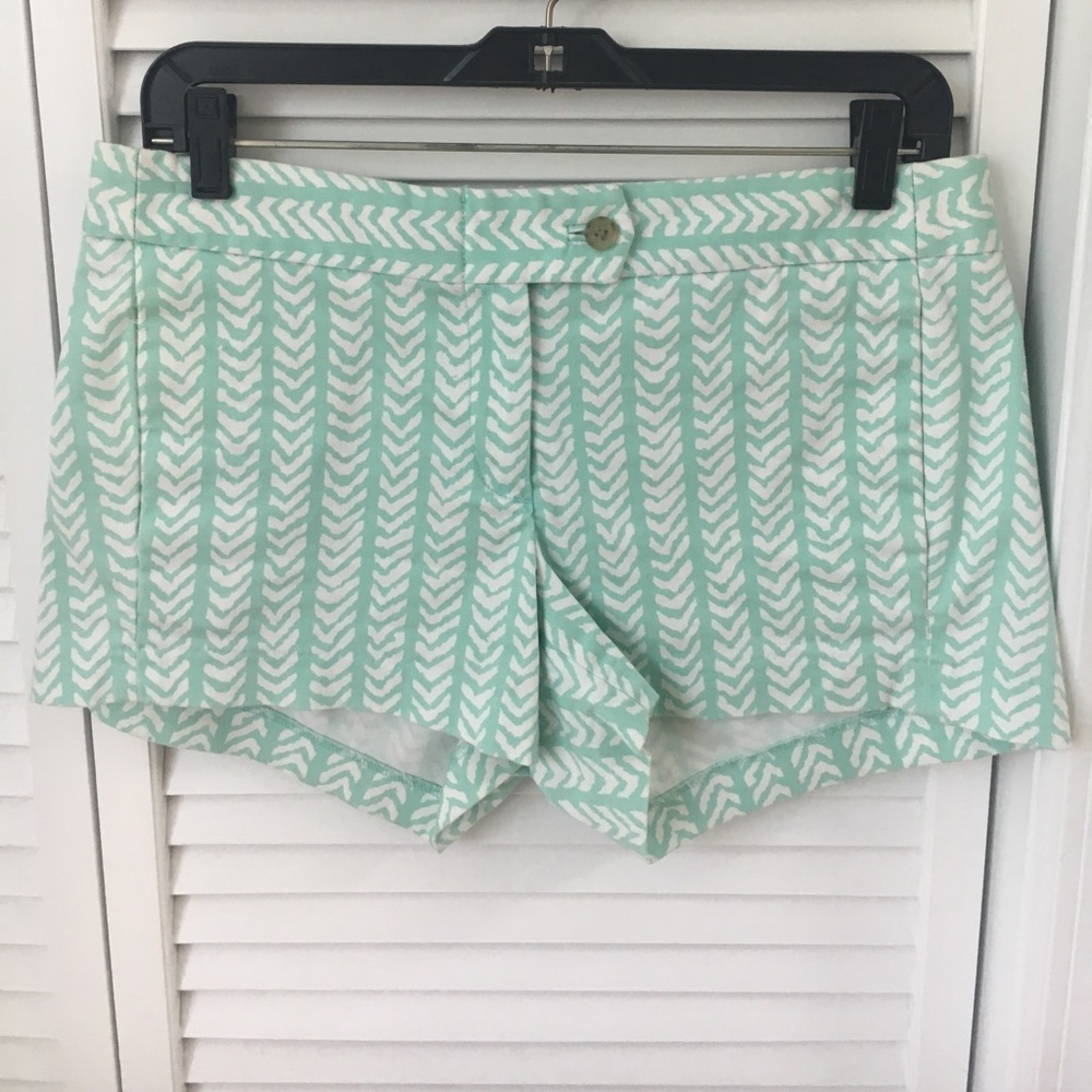 J. Crew mint green and white shorts