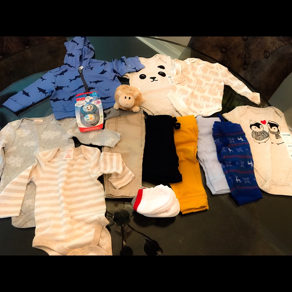Baby Boy 0- 6mo items in sweet package!