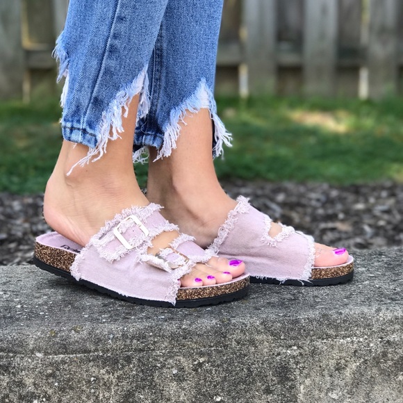 SOLD OUT ! Dusty Pink Flat Birk Sandals - Picture 6 of 8