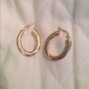 14kt Gold Italian Hoop Earrings