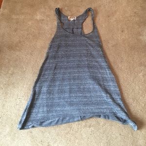 Gray shimmering tank top