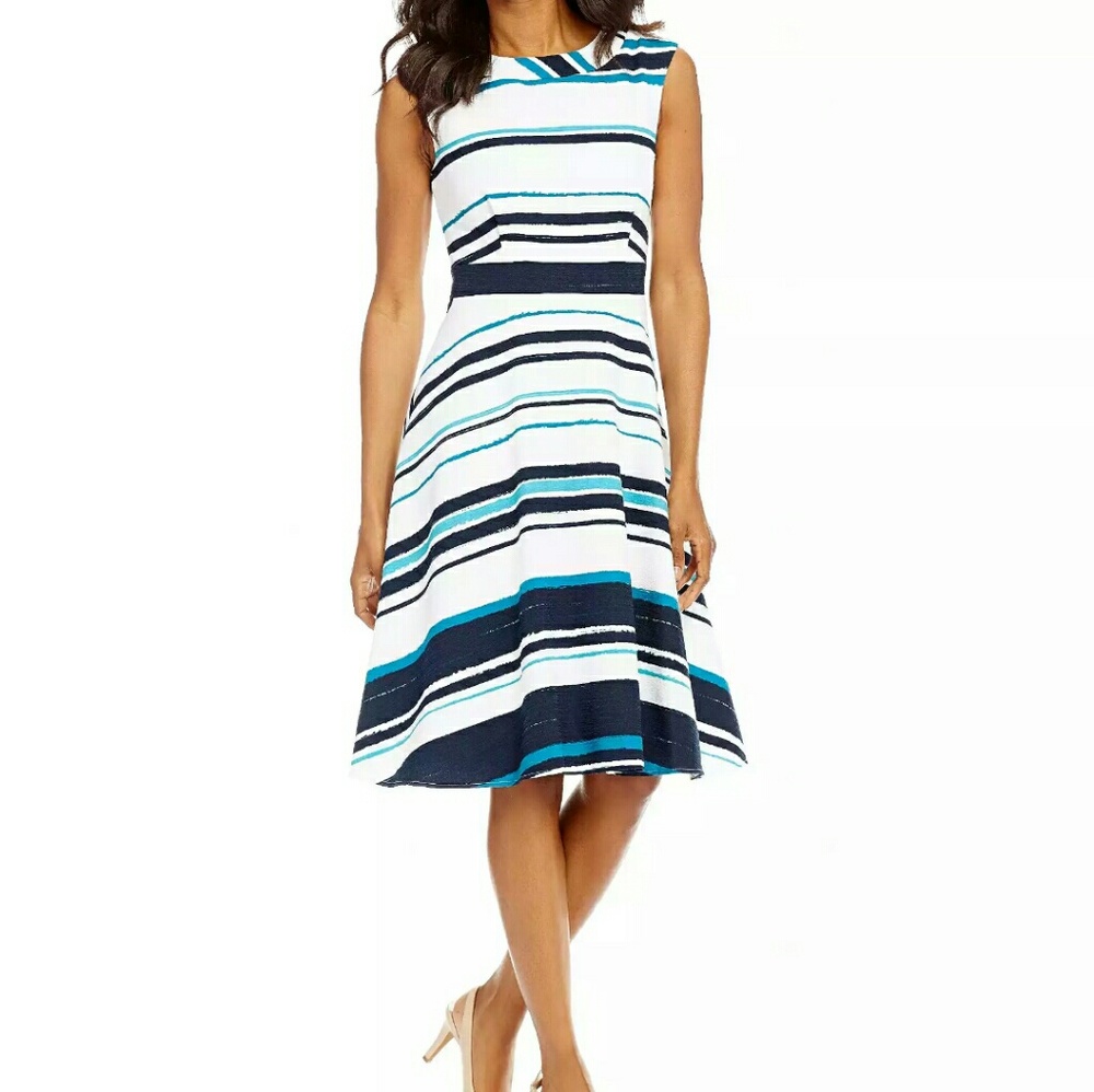Striped party/wedding/special occasion dress