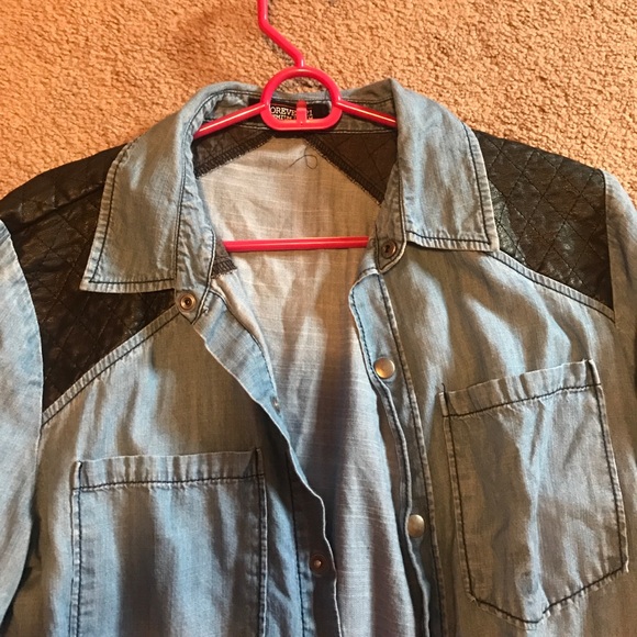 Denim button down cardigan - Picture 2 of 6