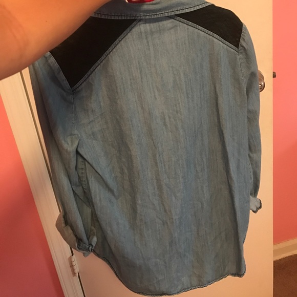 Denim button down cardigan - Picture 3 of 6