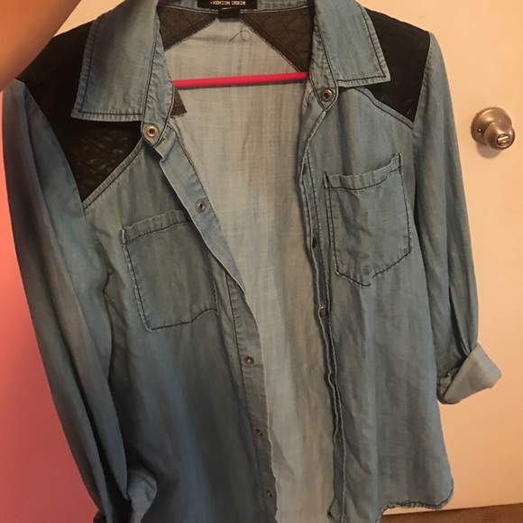 Denim button down cardigan - Picture 4 of 6