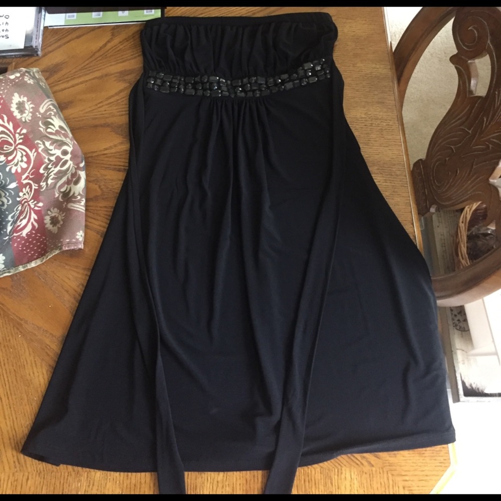 Black Strapless Dress