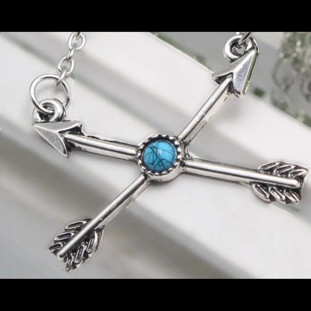 🆕TRENDY TURQUOISE ARROW LOVE BOHO STATEMENT - Picture 1 of 5