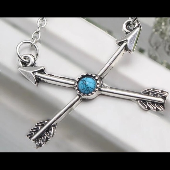 Jewelry - 🆕TRENDY TURQUOISE ARROW LOVE BOHO STATEMENT