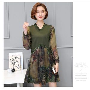Long sleeve style dress, elegant art