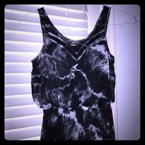 Express hi-lo tie dye dress