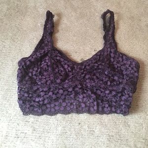 Purple lace bralette