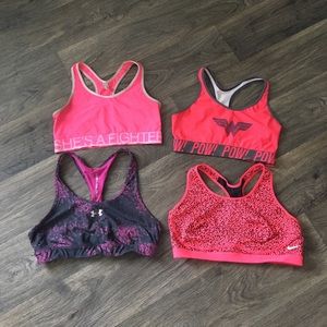 Nike and Under Armour sports bras