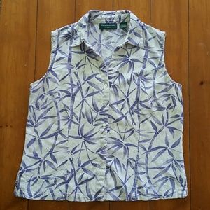 Bamboo eyelet pattern top