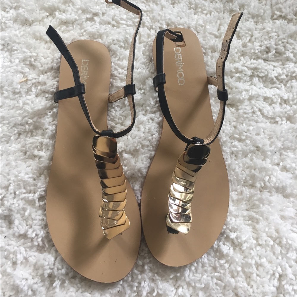 Derimod gold sandals