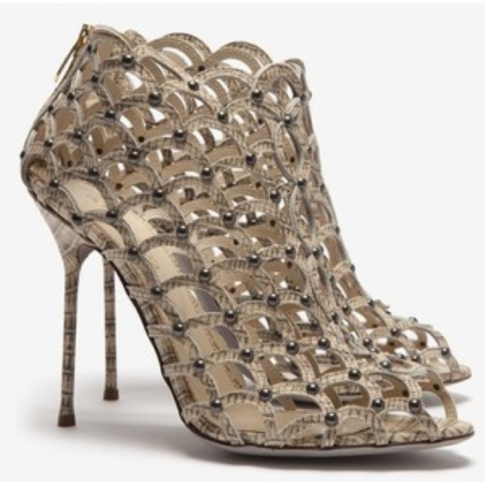 Authentic Sergio Rossi Mermaid Cage OpenToe Bootie