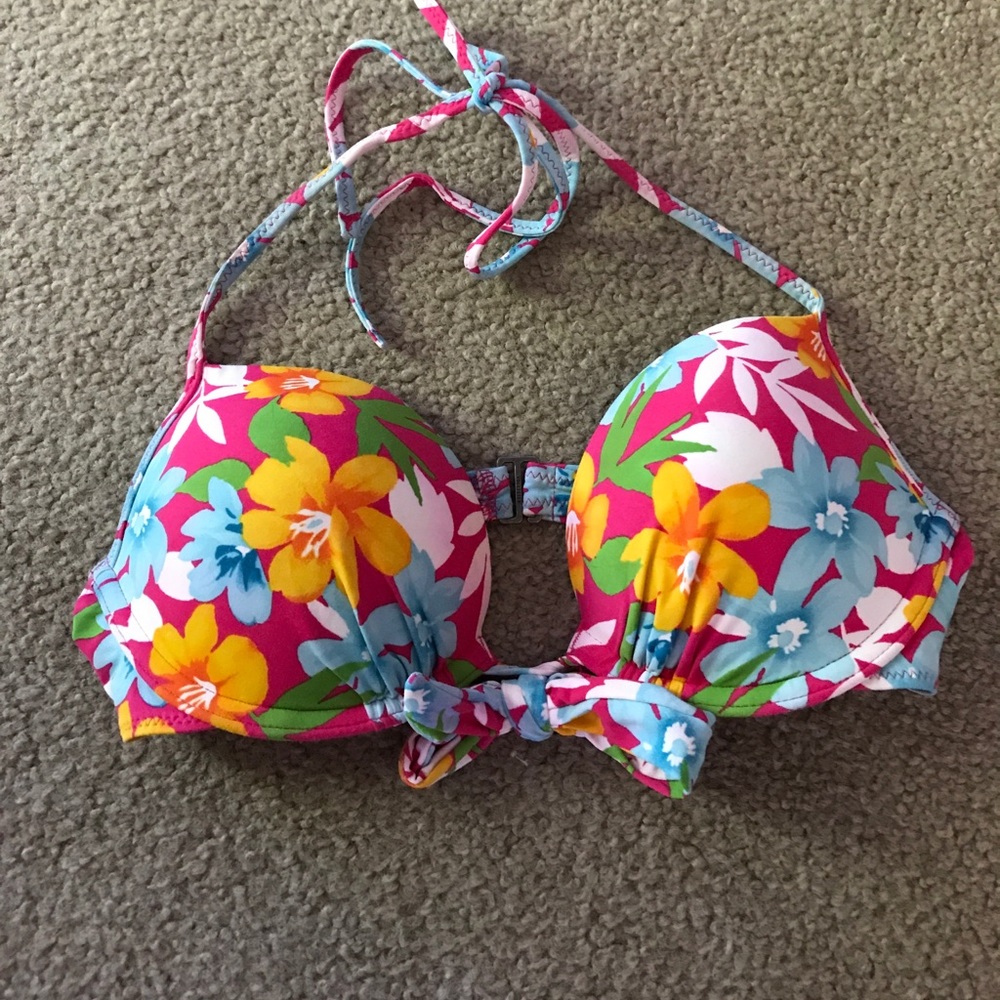 Floral bikini top