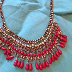 Love this vibrant red necklace