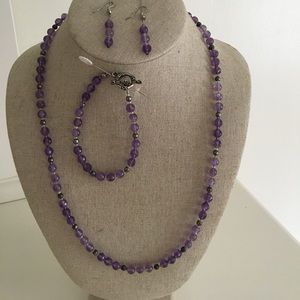 Necklace, bracelet & earrings