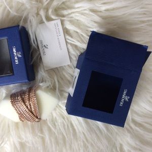 Swarovski Leather Rose Gold Wrap Bracelet