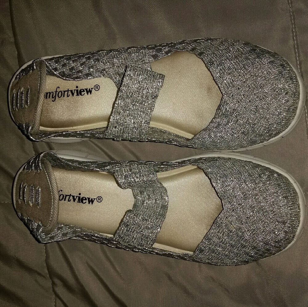 Comfortview Silver Memory Foam Shoes