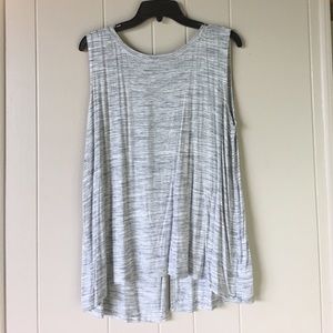 Hi-low Heathered Gray Tank Top