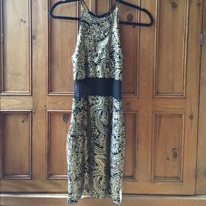 Gold bodycon party dress