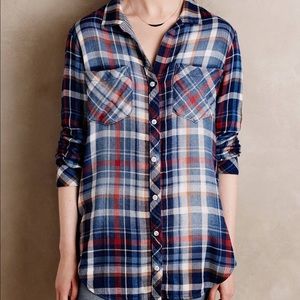 Anthropologie Cloth & Stone Plaid Shirt S