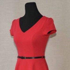 Paxon Modcloth Red Dress A line M cute NWOT